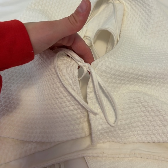 Zara White Crop Top with Built in Bra size M - Picture 6 of 9